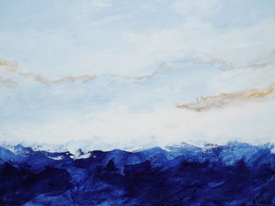 Aranyszínű kék horizont alkotó: Françoise Wattré