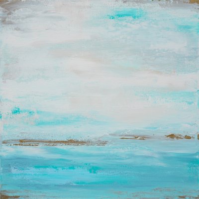 „Türkizkék horizont” – absztrakt alkotó: Françoise Wattré