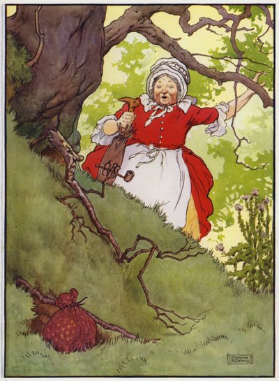 Illusztráció: Old Dame Trot and Her Pig (színes litho) alkotó: Frank Adams
