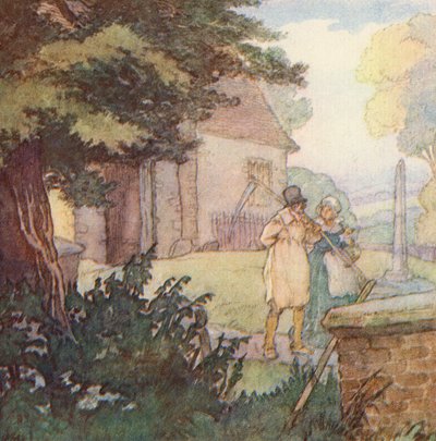 Illusztráció A tudós cigányhoz, Matthew Arnold (színes litó) alkotó: Frank Adams