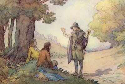 Illusztráció A tudós cigányhoz, Matthew Arnold (színes litó) alkotó: Frank Adams
