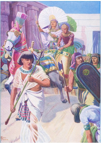 Joseph, az uralkodó, a Thomas Nelson által kiadott Biblia Képeskönyvből, 1950 körül alkotó: Frank Adams