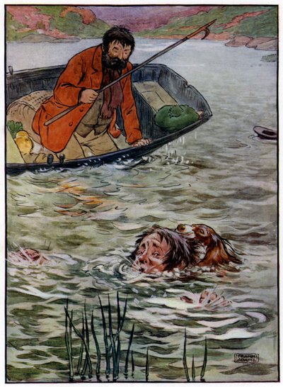 Három vidám halász (színes litó) alkotó: Frank Adams