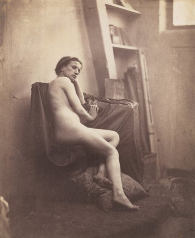 [Női akt a stúdióban], 1856-59. alkotó: Frank Chauvassaigne