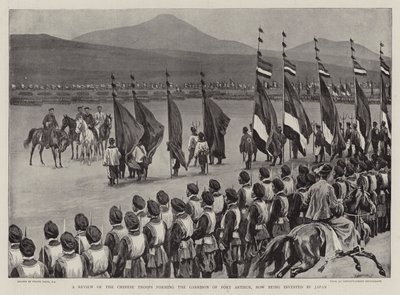 A Port Arthur helyőrséget alkotó kínai csapatok áttekintése, amelyet most Japán fektet be alkotó: Frank Dadd