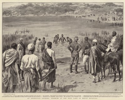 Abesszin Lourdes, Zarándokok a Szent-tónál a Zouquala-hegyen alkotó: Frank Dadd