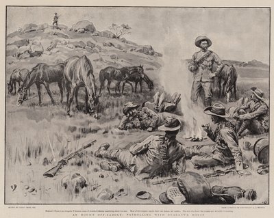 Egy óra nyereg nélkül, járőrözés Brabant lovával alkotó: Frank Dadd