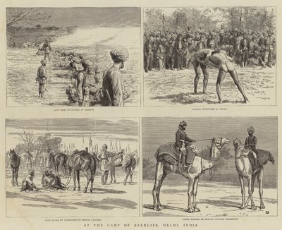 A gyakorlati táborban, Delhiben, Indiában alkotó: Frank Dadd