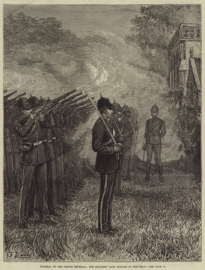 A császári herceg temetése, a katonák utolsó hódolata a halottak előtt alkotó: Frank Dadd