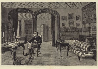 Lord Beaconsfield a hughendeni könyvtárában alkotó: Frank Dadd