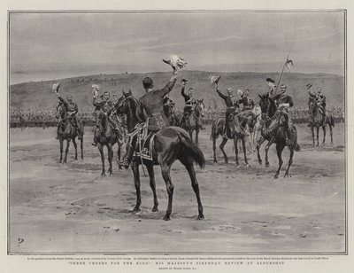 Három egészséget a királynak, Őfelsége születésnapi áttekintése Aldershotban alkotó: Frank Dadd