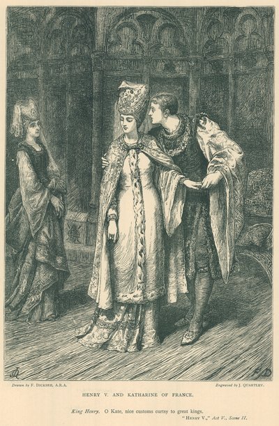 Illusztráció Shakespeare V. Henrik királyához alkotó: Frank Dicksee