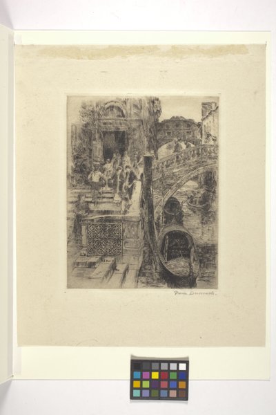 Sóhajok hídja, Velence (1. tábla) (tinta) alkotó: Frank Duveneck