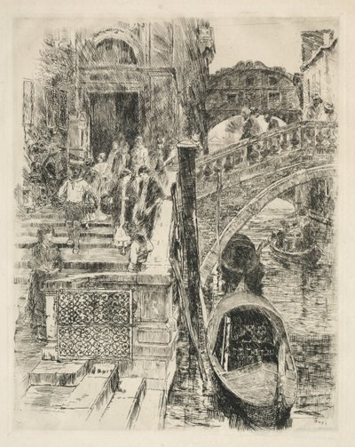 Sóhajok hídja, Velence, 1883. alkotó: Frank Duveneck