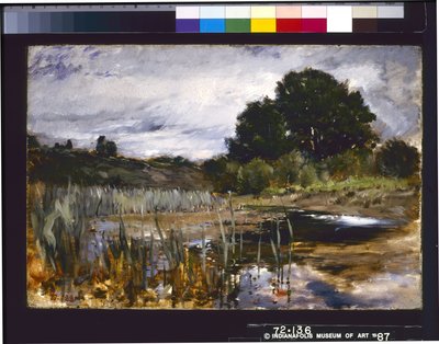 Szavazási táj (olaj, vászon) alkotó: Frank Duveneck