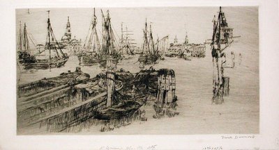 Hajók a Giudeccán (A dokkok) alkotó: Frank Duveneck