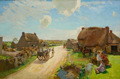 A tejeskocsi, 1920 körül alkotó: Frank Gascoigne Heath