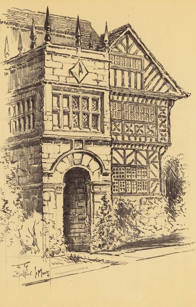 Hall-i-th-Wood, Bolton-le-Moors (litográfia) alkotó: Frank Greenwood