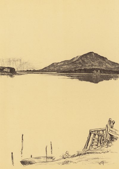 Windermere Newby Bridge felől (litográfia) alkotó: Frank Greenwood