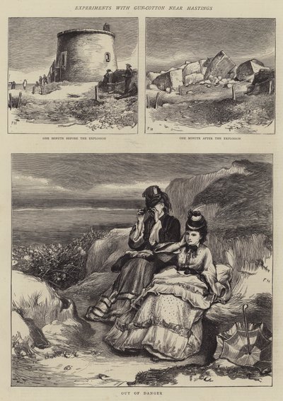 Kísérletek Gun-Cottonnal Hastings közelében alkotó: Frank Holl