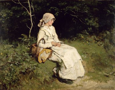 A pihenés mellesleg, 1879 alkotó: Frank Holl