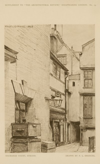 Exchange Court on the Strand (metszet) alkotó: Frank Lewis Emanuel