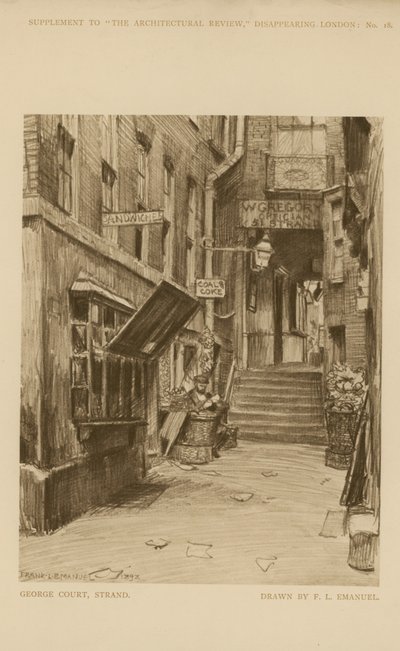 George Court on the Strand (metszet) alkotó: Frank Lewis Emanuel