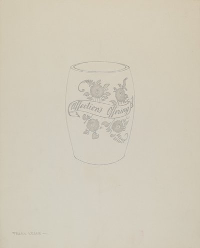 Amerikai bohém üveg bögre alkotó: Frank M. Keane