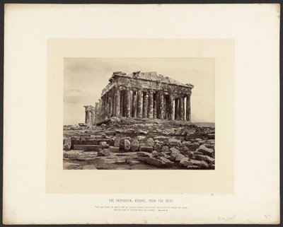 A Parthenon, Athén, nyugatról alkotó: Frank Mason Good