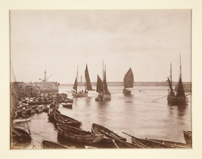 Kilátás a Whitby kikötőre alkotó: Frank Meadow Sutcliffe