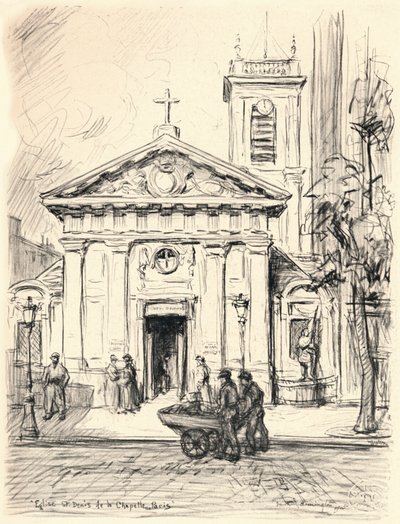 Szent Denis de la Chapelle templom, 1915 alkotó: Frank Milton Armington