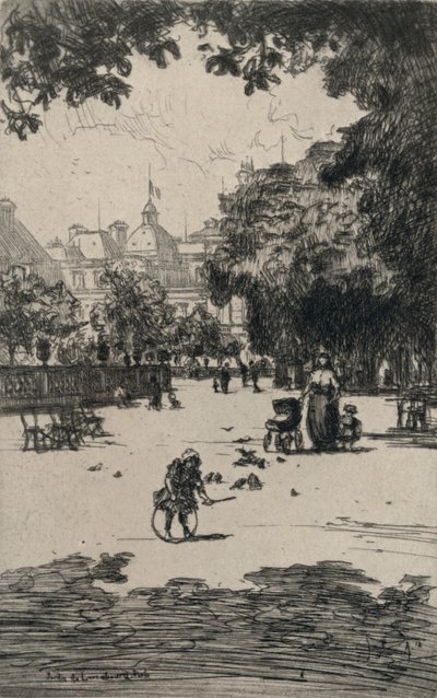 Luxembourg-kert, 1915 alkotó: Frank Milton Armington