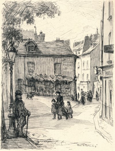 Place du Tertre, Montmartre, 1915 alkotó: Frank Milton Armington