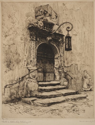 Rathaus Rothenburg portál alkotó: Frank Milton Armington