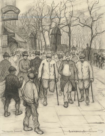 A sebesültek sétánya, 1917 alkotó: Frank Milton Armington