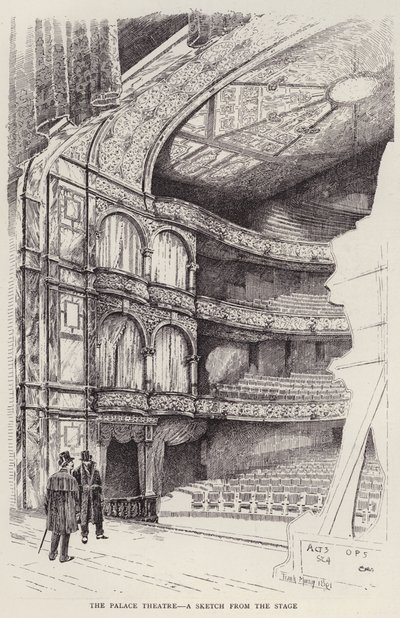 A Palace Theatre belseje, London (litho) alkotó: Frank Murray