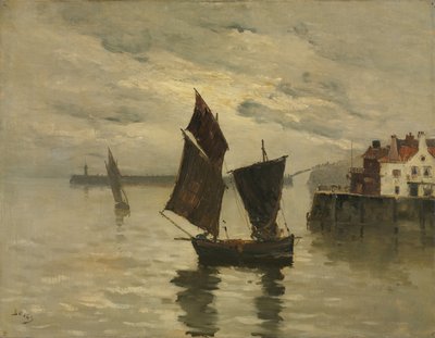 Kikötői jelenet, dátum nélkül (olaj, vászon) alkotó: Frank Myers Boggs