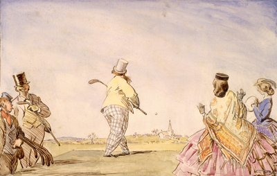 Golf - Progress No. 1 (akvarell, papír) alkotó: Frank Reynolds