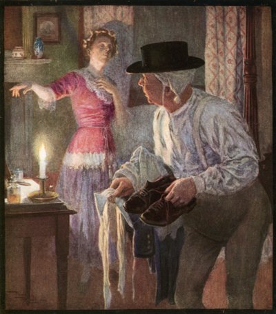 Mr. Pickwick romantikus kalandja (színes litográfia) alkotó: Frank Reynolds