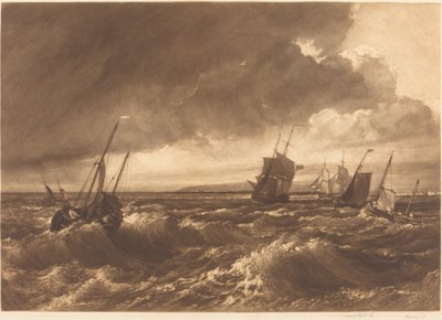 A Temze szája – Sheppey-sziget a távolban alkotó: Frank Short, after Joseph Mallord William Turner