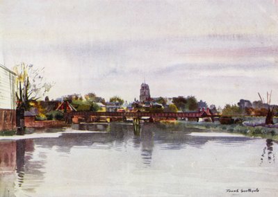 Norfolk Broads: Beccles (színes litho) alkotó: Frank Southgate
