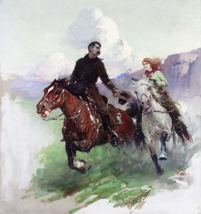 Keményen lovagolni két lövővel alkotó: Frank Tenney Johnson