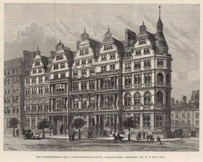 The Constitutional Club, Northumberland Avenue (metszet) alkotó: Frank Watkins