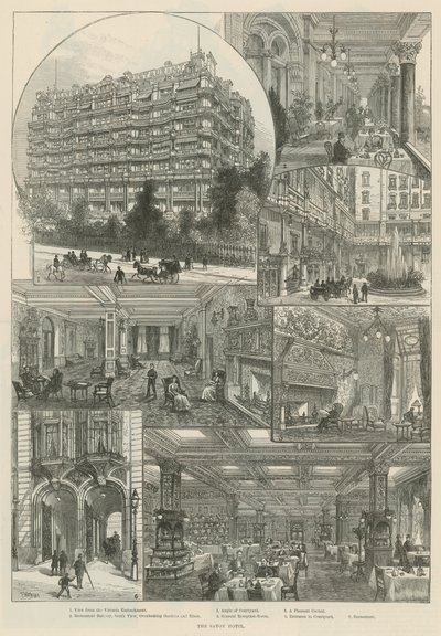 The Savoy Hotel (metszet) alkotó: Frank Watkins