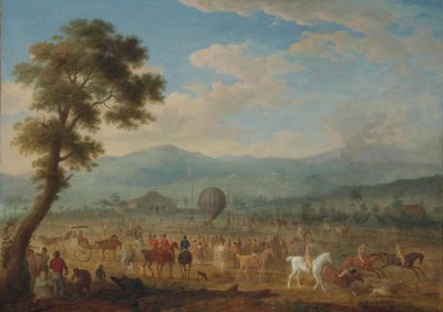 Jura kilátása hőlégballonnal alkotó: François-Jules Bourgoin