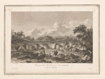 Kilátás a Campo Bello-i kőbányára, Selinunte-ban Vuë díj dans les Carrieres de Campo bello près de Selinunte (cím a tárgyon) alkotó: François Allix