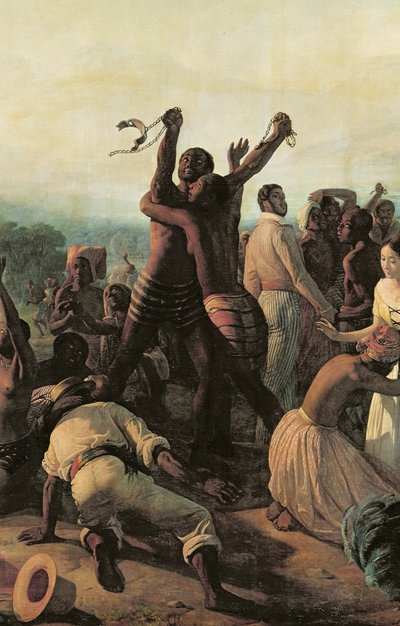 Kiáltvány a rabszolgaság felszámolásáról a francia gyarmatokon, 1848. április 23., 1849. alkotó: François Auguste Biard