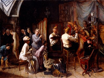 A Művész Stúdiója, alkotó: François Auguste Biard