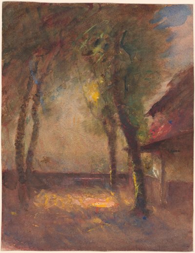 A Morestel-i Ravier-ház terasza alkotó: François Auguste Ravier