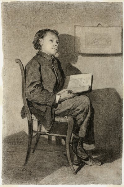Olvasó fiú alkotó: François Bonvin